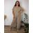 Summer dress oval short sleeve women's oversized (50/52/54 ONE SIZE) ITALIAN FASHION IM425011