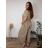 Summer dress oval short sleeve women's oversized (50/52/54 ONE SIZE) ITALIAN FASHION IM425011
