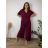 Summer dress oval short sleeve women's oversized (50/52/54 ONE SIZE) ITALIAN FASHION IM425011