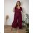 Summer dress oval short sleeve women's oversized (50/52/54 ONE SIZE) ITALIAN FASHION IM425011