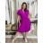 Women's Long Chiffon Short Sleeve Dress (S/M ONE SIZE) ITALIAN FASHION IMWGS231048 S / M / L růžová fuchsiová