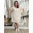 Women's Lace Short Sleeve Dress (UNI S-M) ITALIAN FASHION IMD20028 S / M / L white