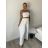 Women's Long Leather Pants (S/M ONE SIZE) ITALIAN FASHION IMWAD234126