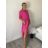 Women's Long Summer Muslin Short Sleeve Dress (S/M/L ONE SIZE) ITALIAN FASHION IM424404