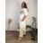 Elegant trousers with belt for women (S/M/L ONE SIZE) ITALIAN FASHION IM425057 46/48/50 white