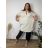 Women's Elegant Oversize Long Sweatpants (S/M/L ONE SIZE) ITALIAN FASHION IMD23634  beige