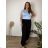 Women's Long Summer Pants with Belt (S/M ONE SIZE) ITALIAN FASHION IMD24080