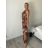Šaty dlouhé bez rukávu letní icecool dámské (S/M/L ONE SIZE) ITALSKÁ MÓDA IMM22637 S / M / L Brown