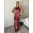 Šaty dlouhé bez rukávu letní icecool dámské (S/M/L ONE SIZE) ITALSKÁ MÓDA IMM22637 S / M / L red