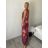 Šaty dlouhé bez rukávu letní icecool dámské (S/M/L ONE SIZE) ITALSKÁ MÓDA IMM22637 S / M / L red