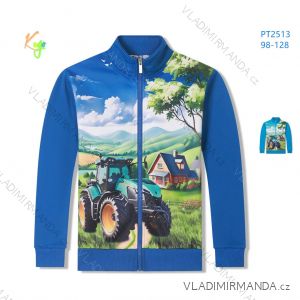 Warm, long-sleeved zip-up sweatshirt for children's boys (98-128) KUGO PT2512