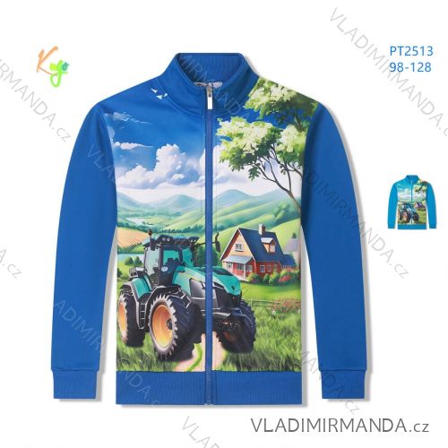 Warm, long-sleeved zip-up sweatshirt for children's boys (98-128) KUGO PT2512