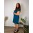 Summer dress oval short sleeve women's oversized (50/52/54 ONE SIZE) ITALIAN FASHION IM425011 44/46/48 black