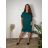 Summer dress oval short sleeve women's oversized (50/52/54 ONE SIZE) ITALIAN FASHION IM425011 44/46/48 black