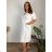 Elegant trousers with belt for women (S/M/L ONE SIZE) ITALIAN FASHION IM425057  white
