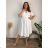 Elegant trousers with belt for women (S/M/L ONE SIZE) ITALIAN FASHION IM425057  white