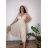 Summer dress oval short sleeve women's oversized (50/52/54 ONE SIZE) ITALIAN FASHION IM425011