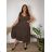 Summer dress oval short sleeve women's oversized (50/52/54 ONE SIZE) ITALIAN FASHION IM425011