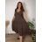 Summer dress oval short sleeve women's oversized (50/52/54 ONE SIZE) ITALIAN FASHION IM425011