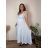 Summer dress oval short sleeve women's oversized (50/52/54 ONE SIZE) ITALIAN FASHION IM425011