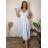 Summer dress oval short sleeve women's oversized (50/52/54 ONE SIZE) ITALIAN FASHION IM425011