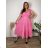 Summer dress oval short sleeve women's oversized (50/52/54 ONE SIZE) ITALIAN FASHION IM425011