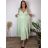 Summer dress oval short sleeve women's oversized (50/52/54 ONE SIZE) ITALIAN FASHION IM425011