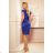 316-4 Lace dress with neckline - classic blue NMC-316-4/DUR XL Royal blue