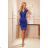 316-4 Lace dress with neckline - classic blue NMC-316-4/DUR XL Royal blue