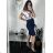 Women's short sleeve dress oversized (L-3XL) POLISH FASHION PMF24001/DR 42 dark blue