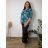 Short Sleeve Shirt Dress women (uni L-2XL) ITALIAN MODA IMS20002  modrá petrolejová