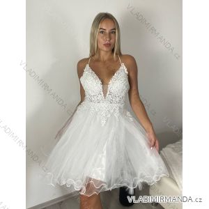 Satin Women's Long Summer Strapless Dress (S / M / L ONE SIZE) ITALIAN FASHION IMM22694