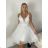 Satin Women's Long Summer Strapless Dress (S / M / L ONE SIZE) ITALIAN FASHION IMM22694 S / M white