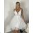 Satin Women's Long Summer Strapless Dress (S / M / L ONE SIZE) ITALIAN FASHION IMM22694 S / M white