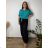 Summer dress oval short sleeve women's oversized (50/52/54 ONE SIZE) ITALIAN FASHION IM425011 44/46/48 black