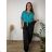 Summer dress oval short sleeve women's oversized (50/52/54 ONE SIZE) ITALIAN FASHION IM425011 44/46/48 black