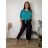Summer dress oval short sleeve women's oversized (50/52/54 ONE SIZE) ITALIAN FASHION IM425011 44/46/48 black