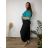Summer dress oval short sleeve women's oversized (50/52/54 ONE SIZE) ITALIAN FASHION IM425011 44/46/48 black