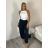 Summer dress oval short sleeve women's oversized (50/52/54 ONE SIZE) ITALIAN FASHION IM425011 S / M / L black