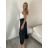 Summer dress oval short sleeve women's oversized (50/52/54 ONE SIZE) ITALIAN FASHION IM425011 S / M / L black