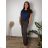 Women's Elegant Belt Long Sleeve Dress (S/M ONE SIZE) ITALIAN FASHION IMM23UN6139  black