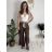 Elegant trousers with belt for women (S/M/L ONE SIZE) ITALIAN FASHION IM425057