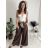 Elegant trousers with belt for women (S/M/L ONE SIZE) ITALIAN FASHION IM425057 šedá tmavá S / M / L