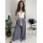 Elegant trousers with belt for women (S/M/L ONE SIZE) ITALIAN FASHION IM425057 šedá tmavá S / M / L