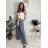Elegant trousers with belt for women (S/M/L ONE SIZE) ITALIAN FASHION IM425057 šedá tmavá S / M / L