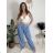 Women's Elegant Oversize Long Sweatpants (S/M/L ONE SIZE) ITALIAN FASHION IMD23634