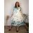 Women's Long Sleeve Shirt Dress (S/M ONE SIZE) ITALIAN FASHION IMWGM23447  blue