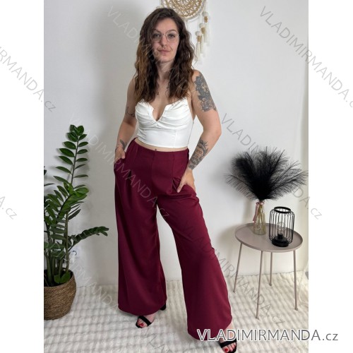 Women's Elegant Oversize Long Sweatpants (S/M/L ONE SIZE) ITALIAN FASHION IMD23634