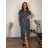 Women's Long Chiffon Short Sleeve Dress (S/M ONE SIZE) ITALIAN FASHION IMWGM23456  black