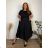 Women's Oversized Knitted Long Sleeve Sweater (S/M ONE SIZE) ITALIAN FASHION IMSN2416125 44/46/48 black
